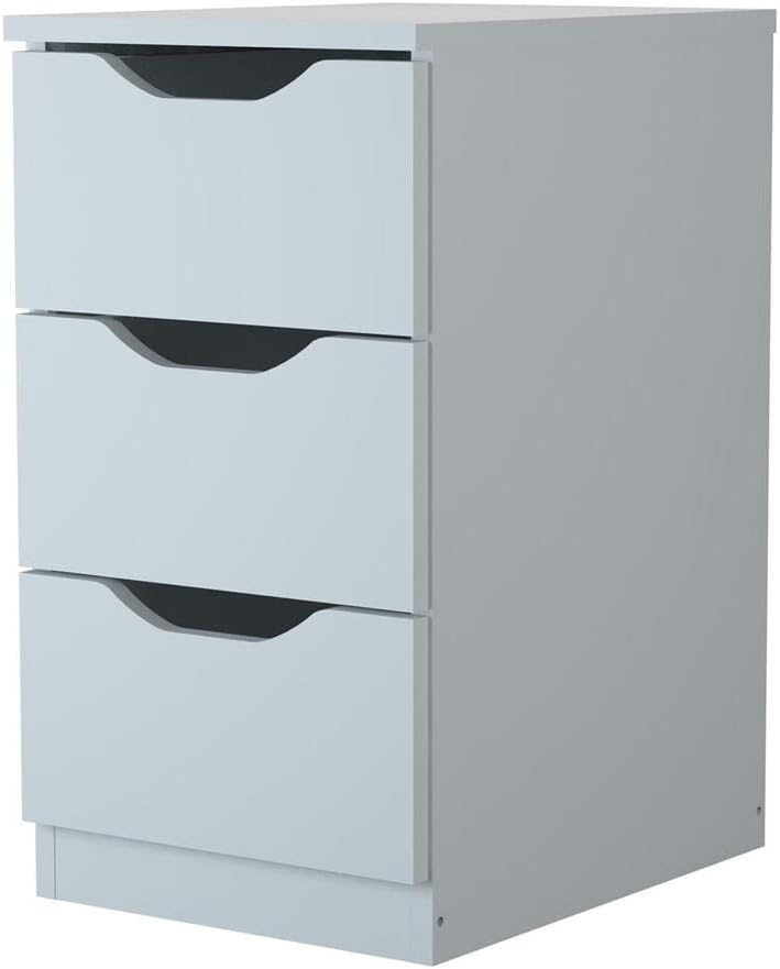 Gaveteiro Helena Branco com 3 Gavetas: Design Compacto e Funcional 2 Gaveteiro Helena Branco com 3 Gavetas Design Compacto e Funcional