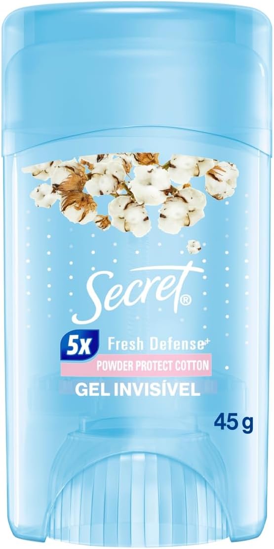 Secret Desodorante Gel Invisible Powder Protect Cotton 48h Sem Manchas