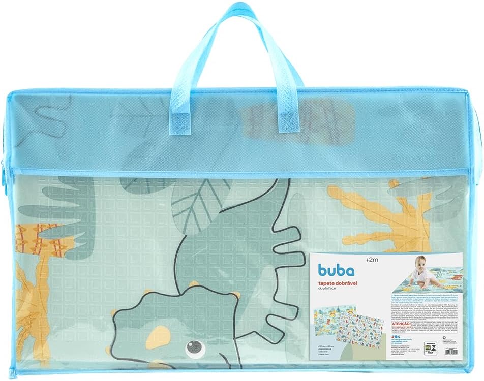 Tapete Dobrável Baby Dino Buba Confortável Dupla Face Infantil 6 Tapete Dobrável Baby Dino Buba Confortável Dupla Face Infantil - Imagem 6