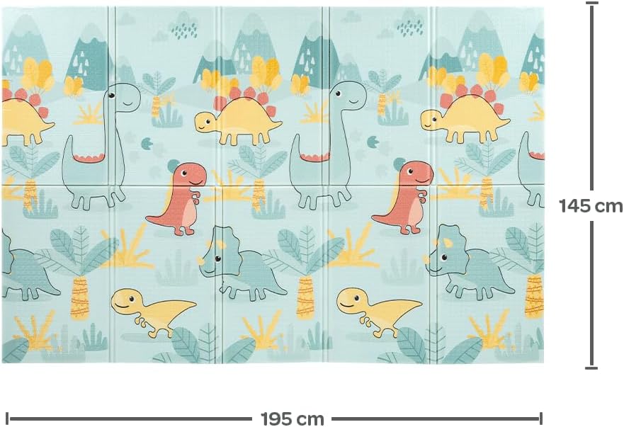 Tapete Dobrável Baby Dino Buba Confortável Dupla Face Infantil 4 Tapete Dobrável Baby Dino Buba Confortável Dupla Face Infantil - Imagem 4