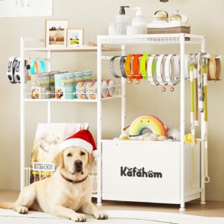 Organizador para Pets KAFAHOM Estação de Alimentação e Brinquedos