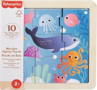 Quebra-Cabeça de Madeira Fisher-Price Infantil 9 Peças Educativo