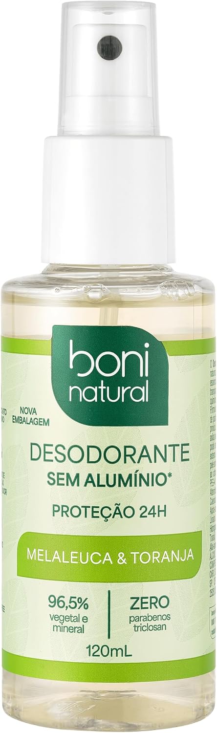 Desodorante Natural e Vegano Boni Natural com Melaleuca e Toranja 24h 1 Desodorante Natural e Vegano Boni Natural com Melaleuca e Toranja 24h