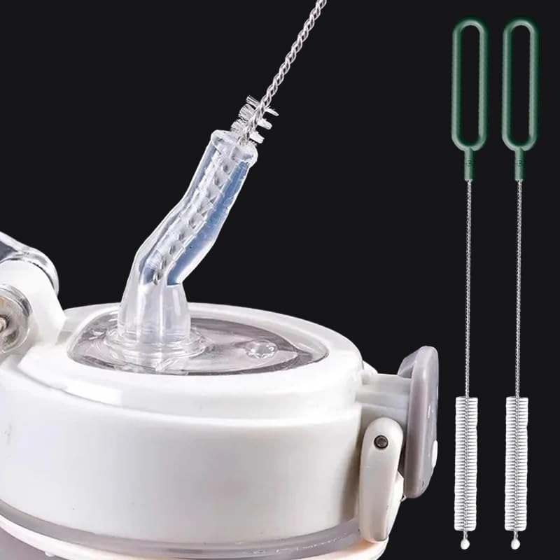 Escova de Limpeza em Ao Inoxidvel para Canudos e Mamadeiras Kit 2ps