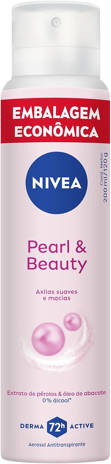 NIVEA Pearl & Beauty 200ml: Desodorante Antitranspirante com Proteção 72h 7 NIVEA Pearl Beauty 200ml Desodorante Antitranspirante com Proteo 72h